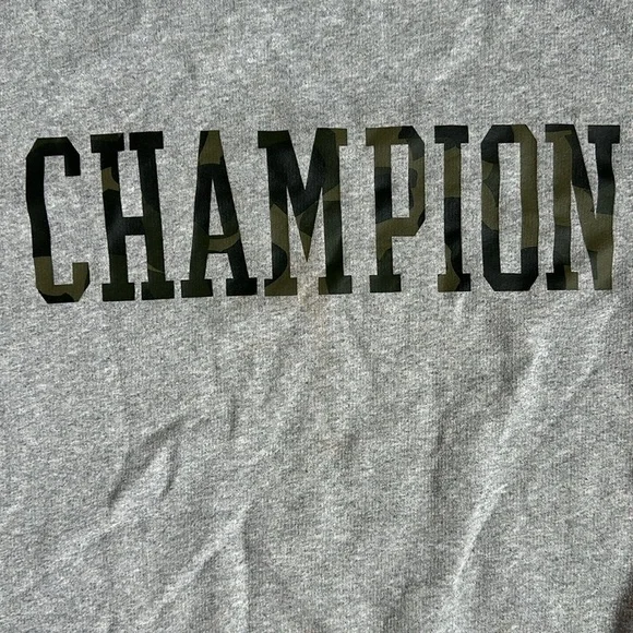 Champion Men's Powerblend Fleece Camo Crewneck Sweatshirt with Taping - Picture 3 of 10